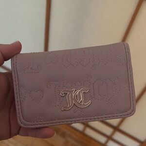 Juicy Couture Mauve Card Holder with Gold Logo